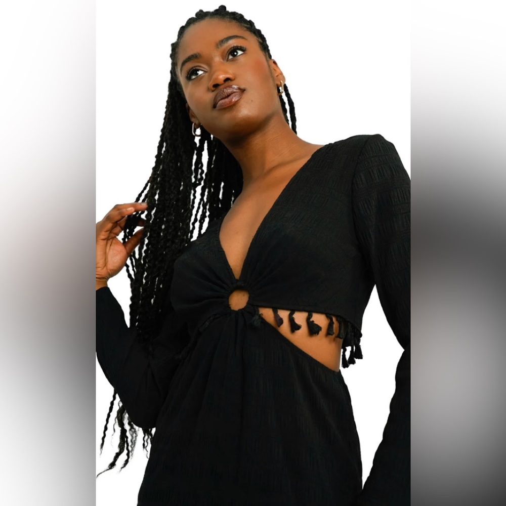 Never Fully Dressed Black Long Sleeve Dress - Picture 3 of 8